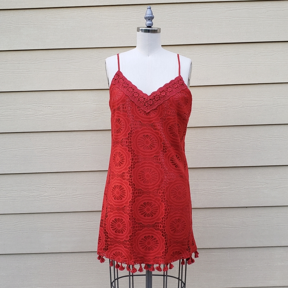 NEW Xtraordinary Tassle Trim Lace Dress